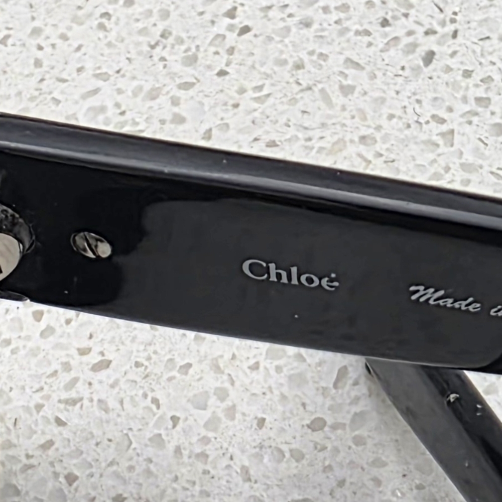 Chloe Black Rectangular Sunglasses - image 4